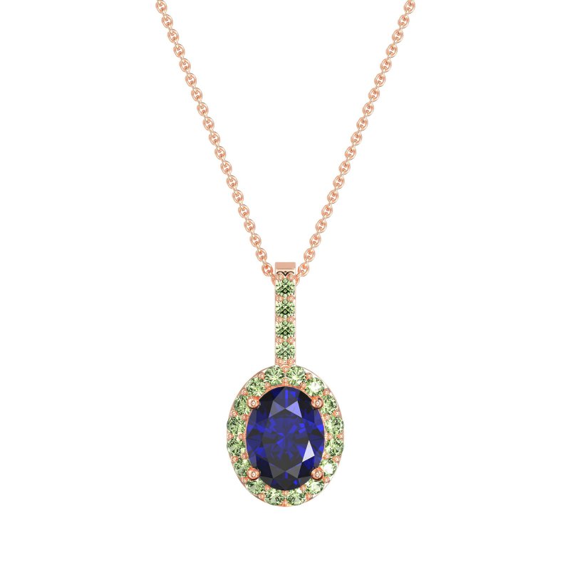 Oval Halo Necklace