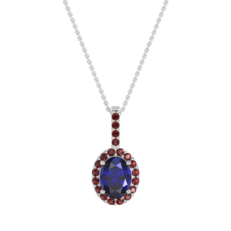 Oval Halo Necklace