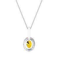 Oval Halo Necklace