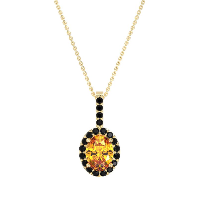 Oval Halo Necklace
