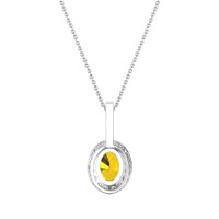 Oval Halo Necklace