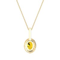 Oval Halo Necklace