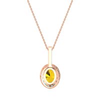 Oval Halo Necklace