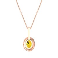 Oval Halo Necklace