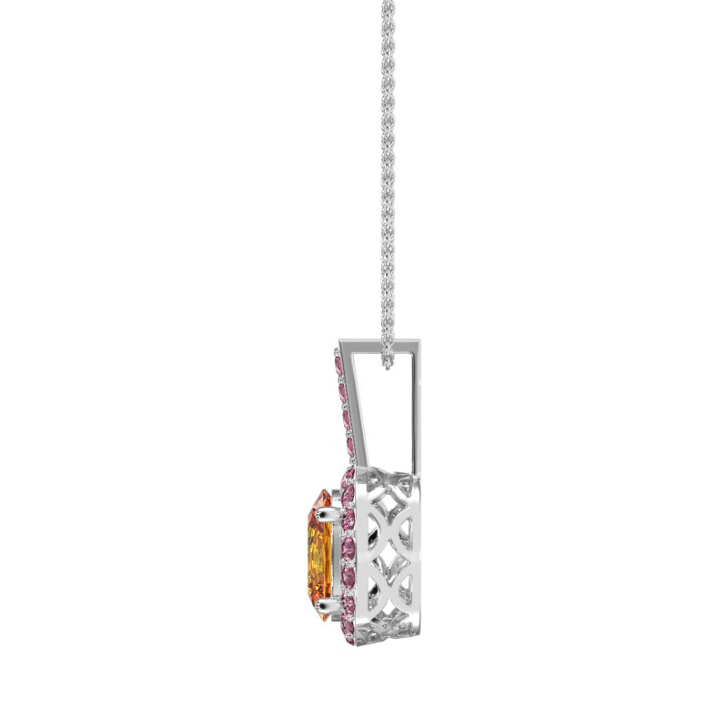 Oval Halo Necklace