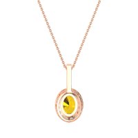 Oval Halo Necklace