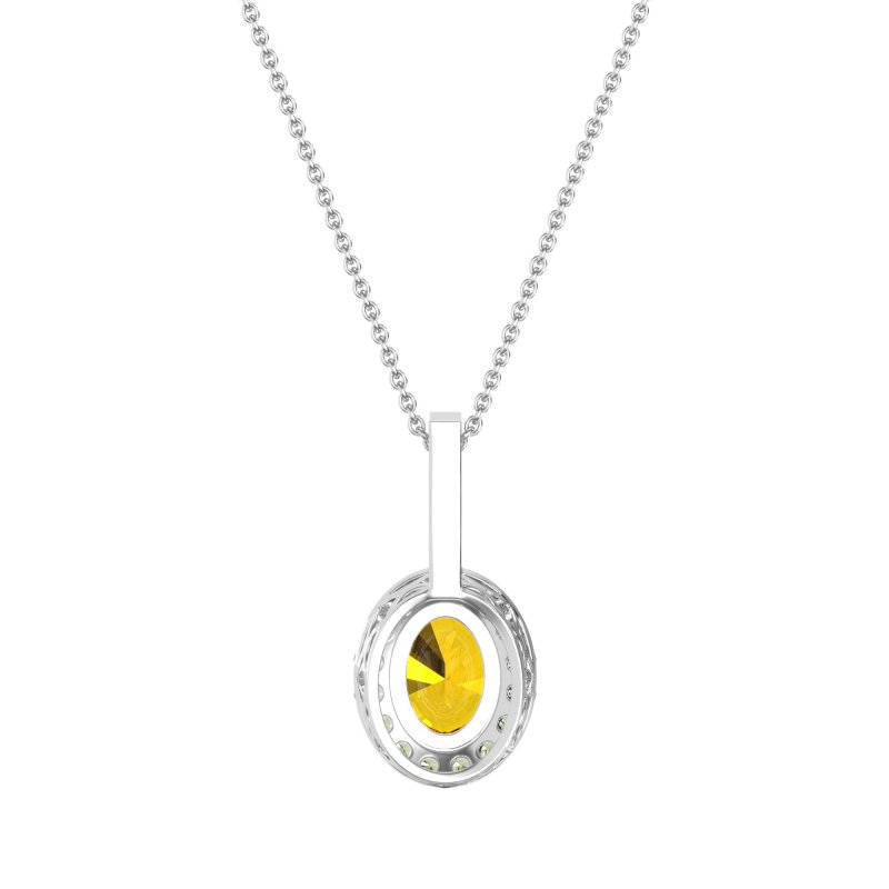 Oval Halo Necklace