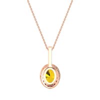 Oval Halo Necklace