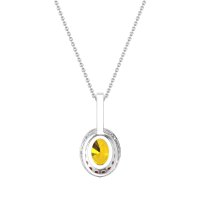Oval Halo Necklace