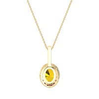 Oval Halo Necklace