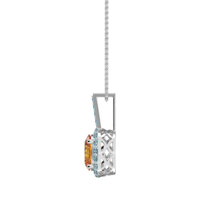 Oval Halo Necklace