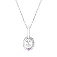 Oval Halo Necklace