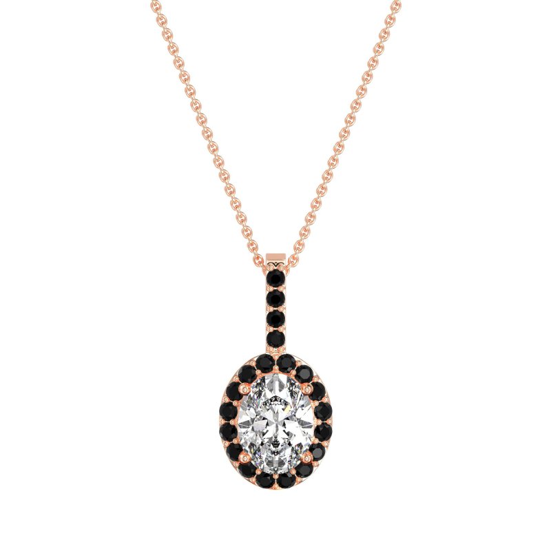 Oval Halo Necklace