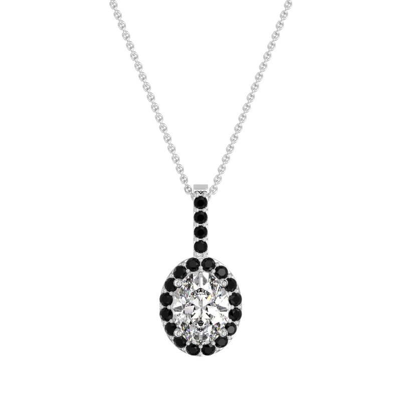Oval Halo Necklace