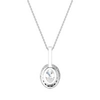 Oval Halo Necklace