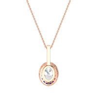 Oval Halo Necklace