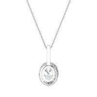 Oval Halo Necklace