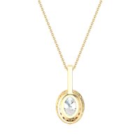 Oval Halo Necklace