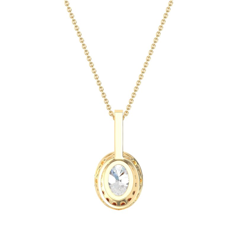 Oval Halo Necklace