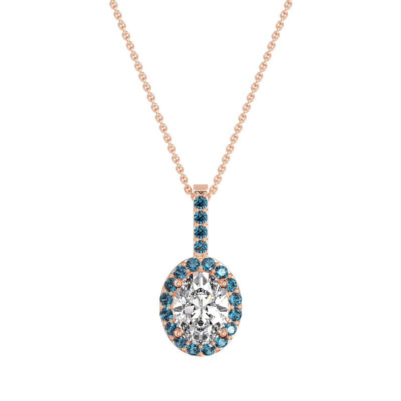 Oval Halo Necklace