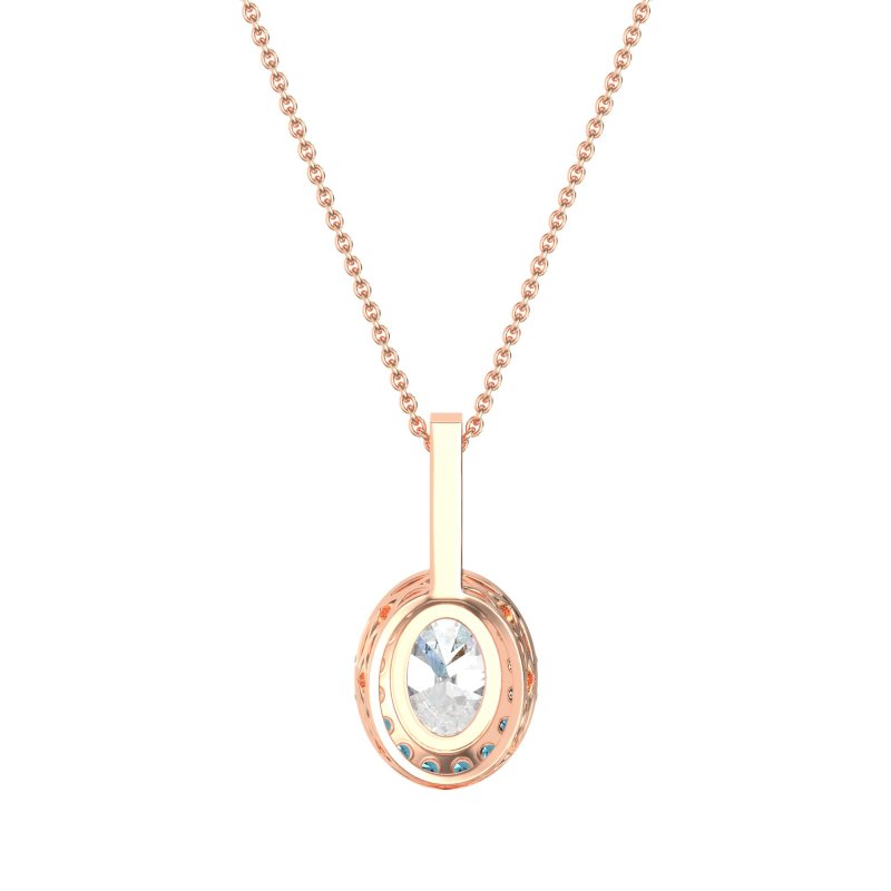 Oval Halo Necklace