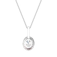 Oval Halo Necklace