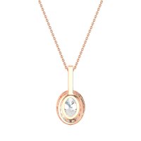 Oval Halo Necklace