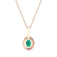 Oval Halo Necklace