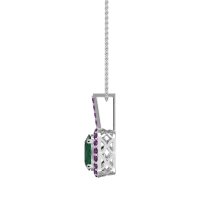 Oval Halo Necklace
