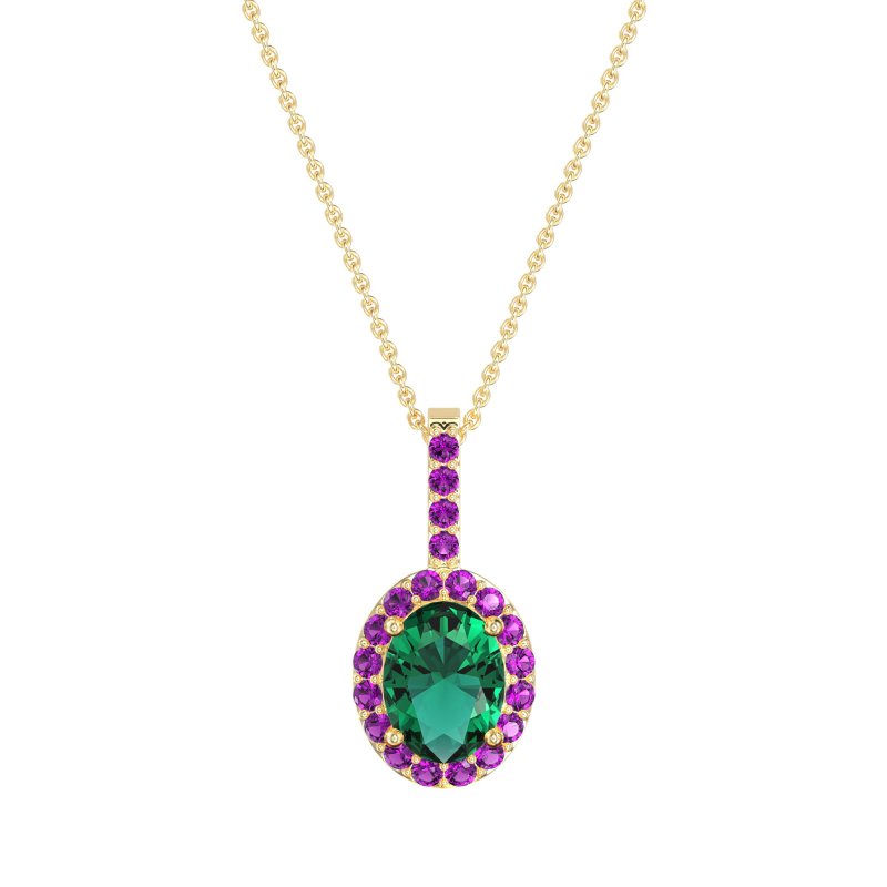 Oval Halo Necklace