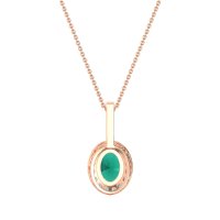 Oval Halo Necklace