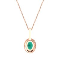 Oval Halo Necklace
