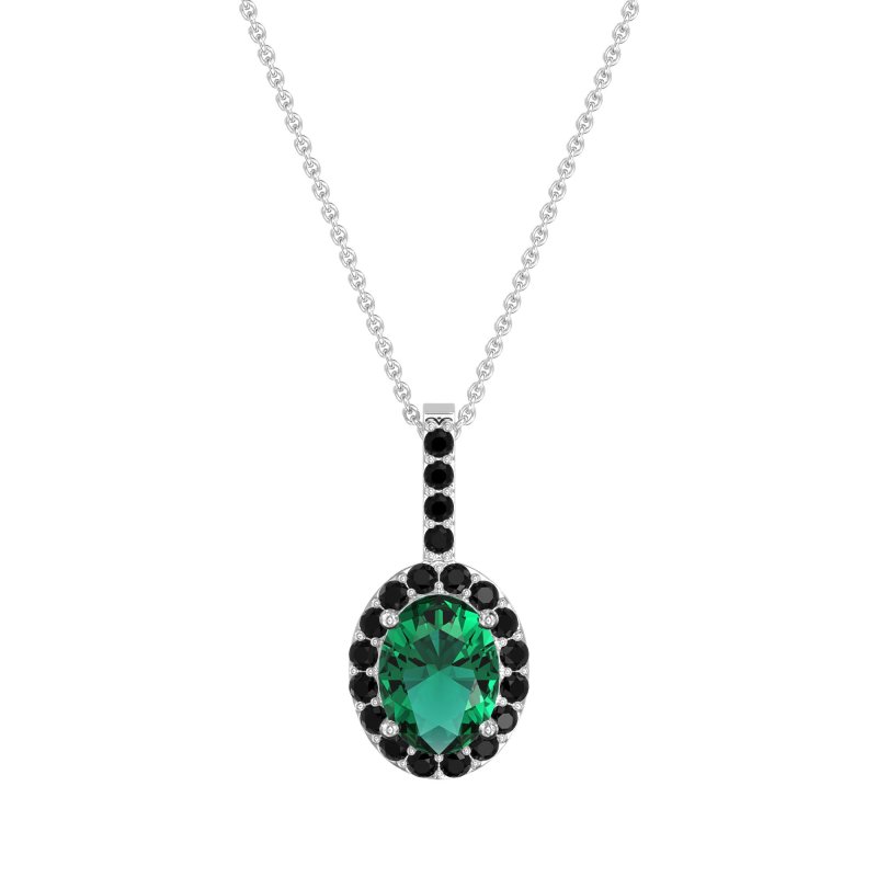 Oval Halo Necklace