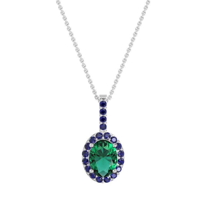 Oval Halo Necklace