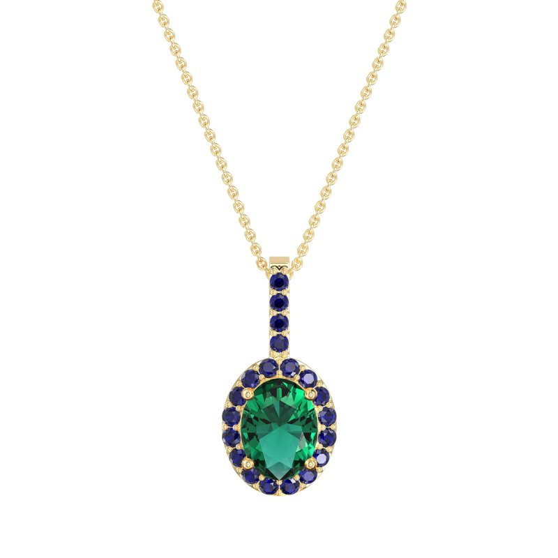 Oval Halo Necklace