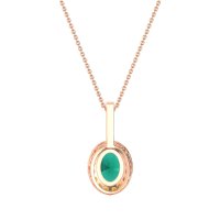 Oval Halo Necklace