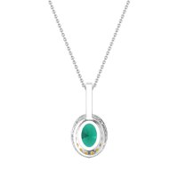 Oval Halo Necklace