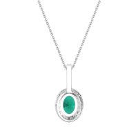 Oval Halo Necklace
