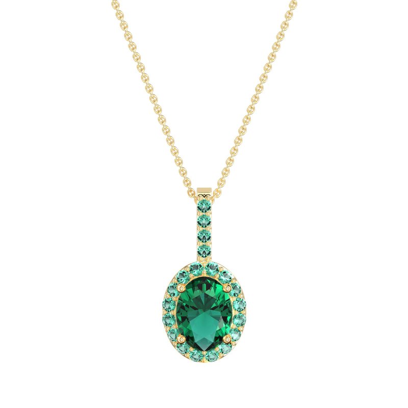 Oval Halo Necklace