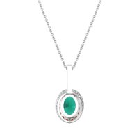 Oval Halo Necklace