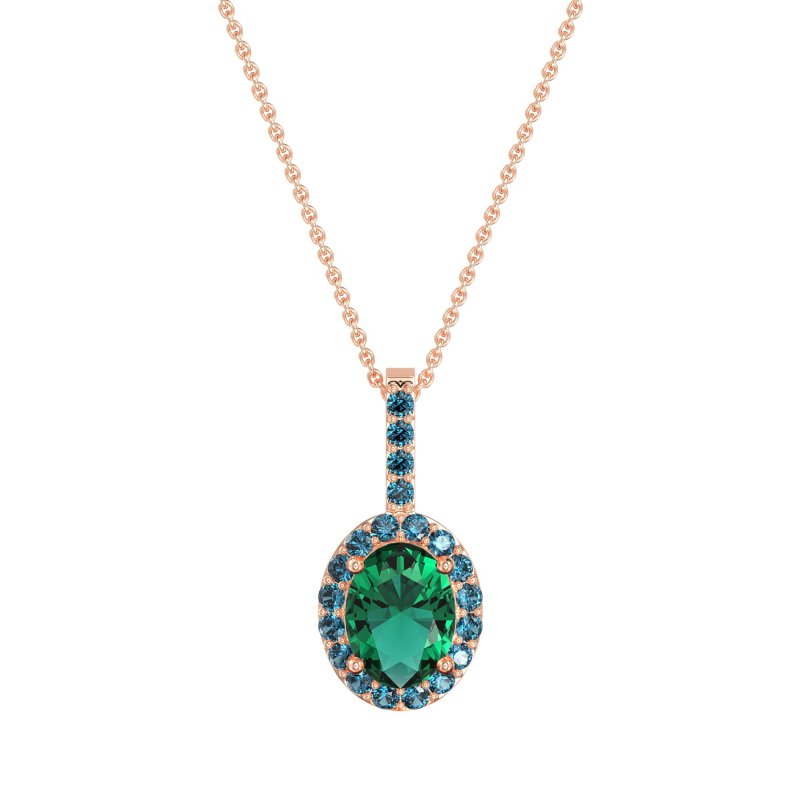Oval Halo Necklace