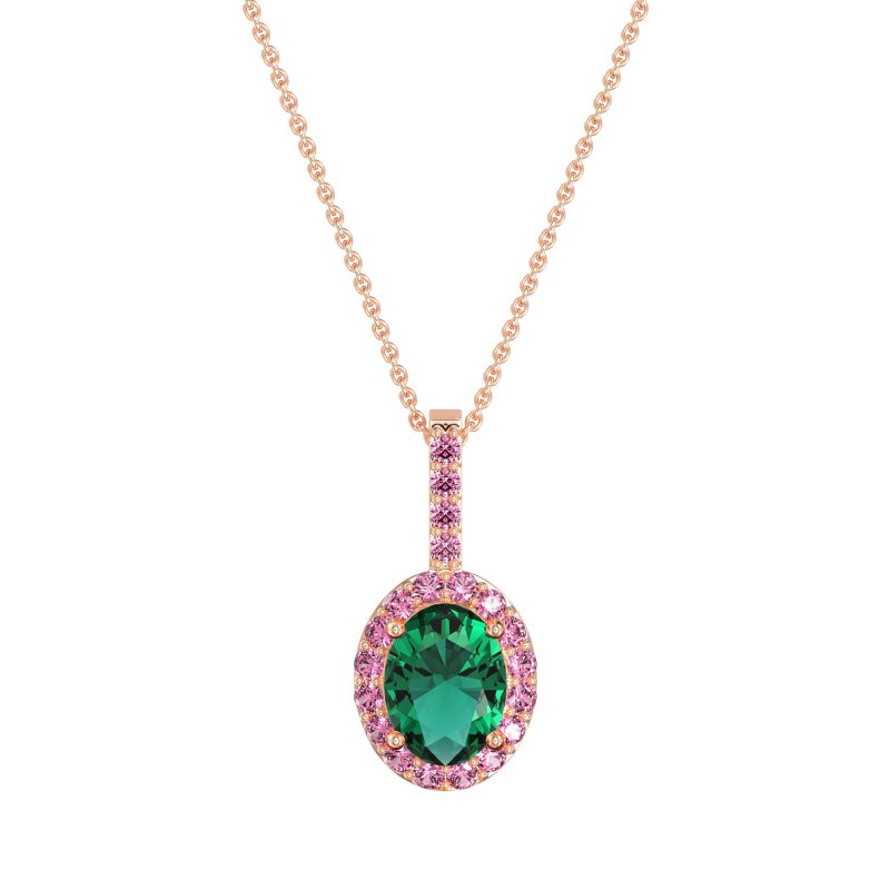 Oval Halo Necklace