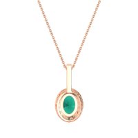 Oval Halo Necklace