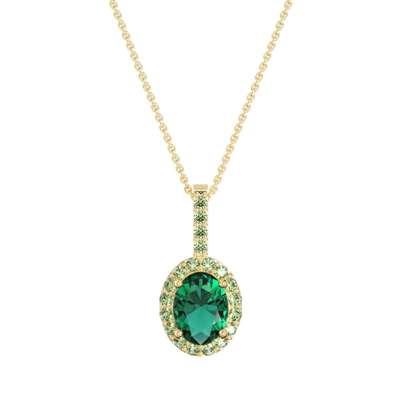 Oval Halo Necklace