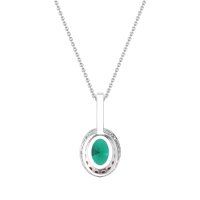 Oval Halo Necklace