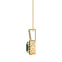 Oval Halo Necklace