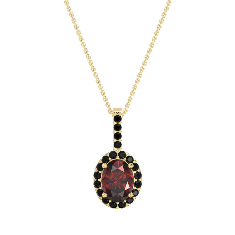 Oval Halo Necklace