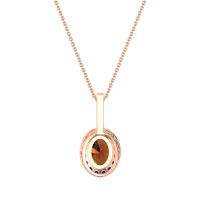 Oval Halo Necklace