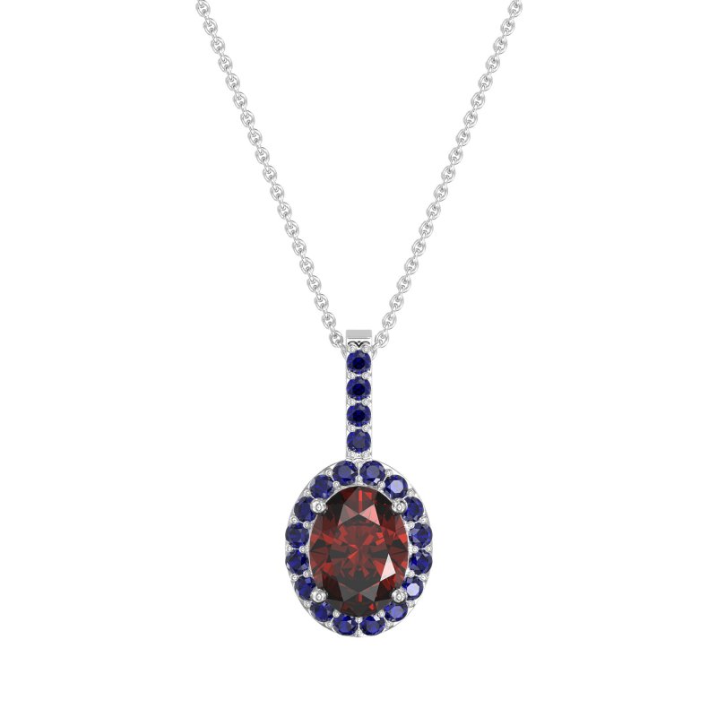 Oval Halo Necklace