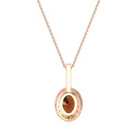 Oval Halo Necklace